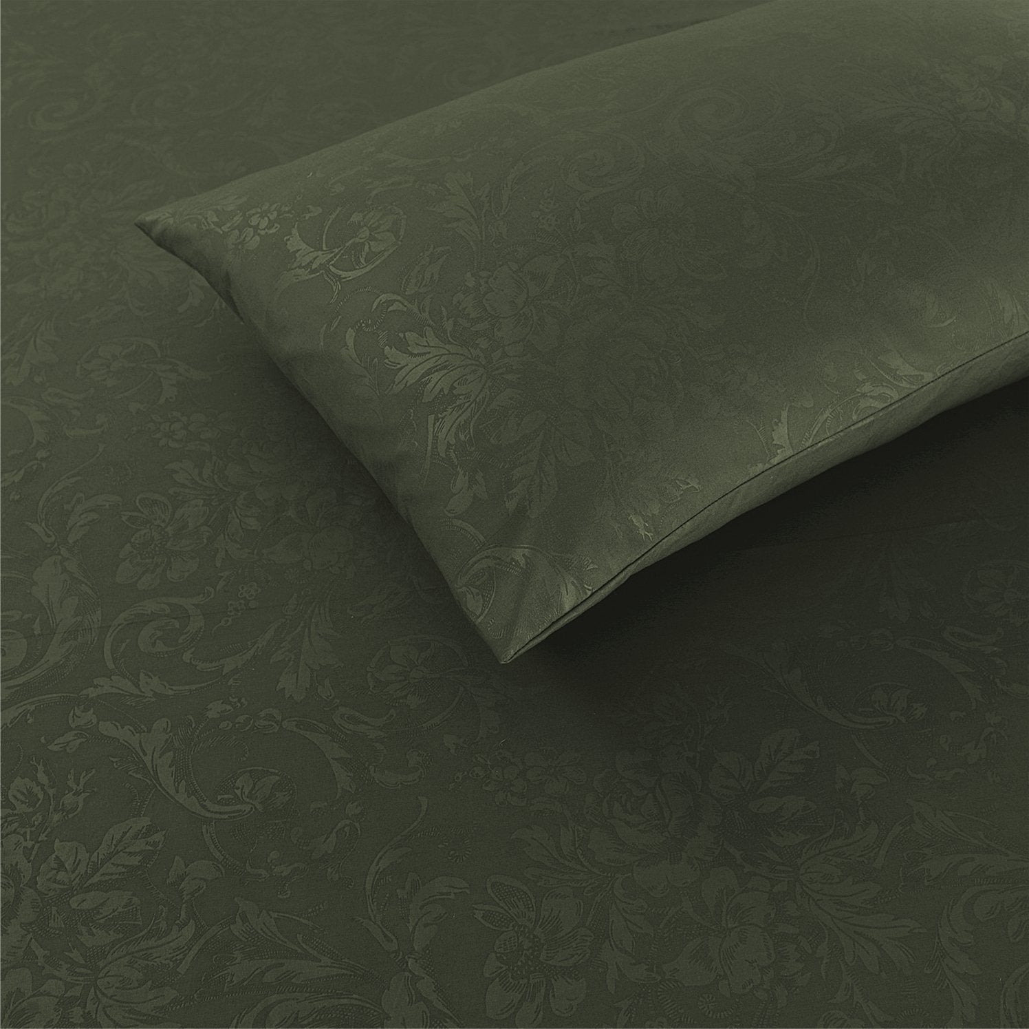 Leather Embossed Pearl Fitted SHEETS-KING (Green) - Image 3