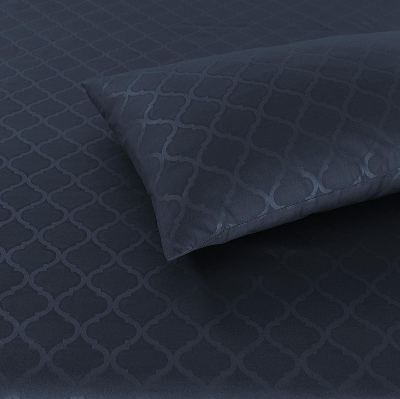 Leather Embossed Pearl Fitted SHEETS-KING SIZE-Blue - Image 3