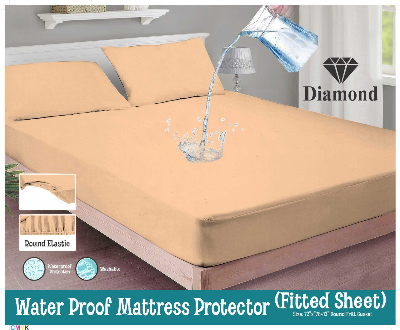 Waterproof Mattress Protector Flannel Fabric (Comfortable& Super Soft)