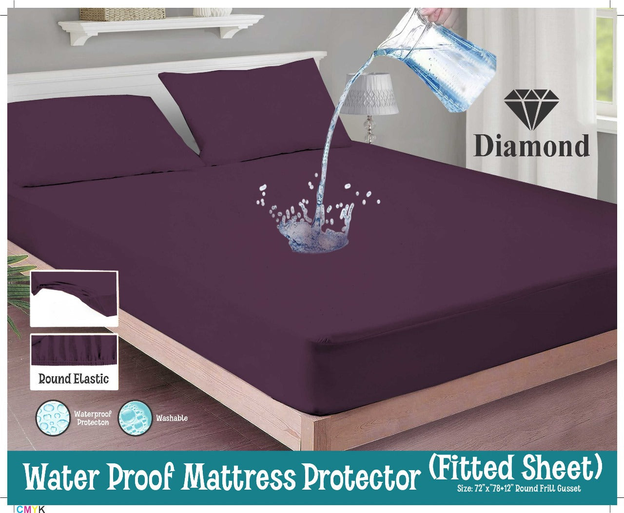 Waterproof Mattress Protector Flannel Fabric (Comfortable& Super Soft)