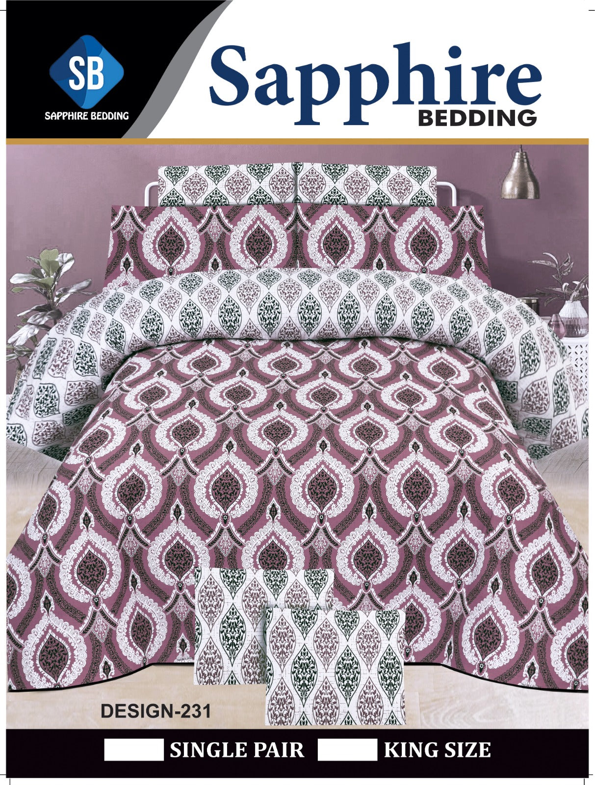 Sapphire Collection Pure Cotton Bed Sheet D231