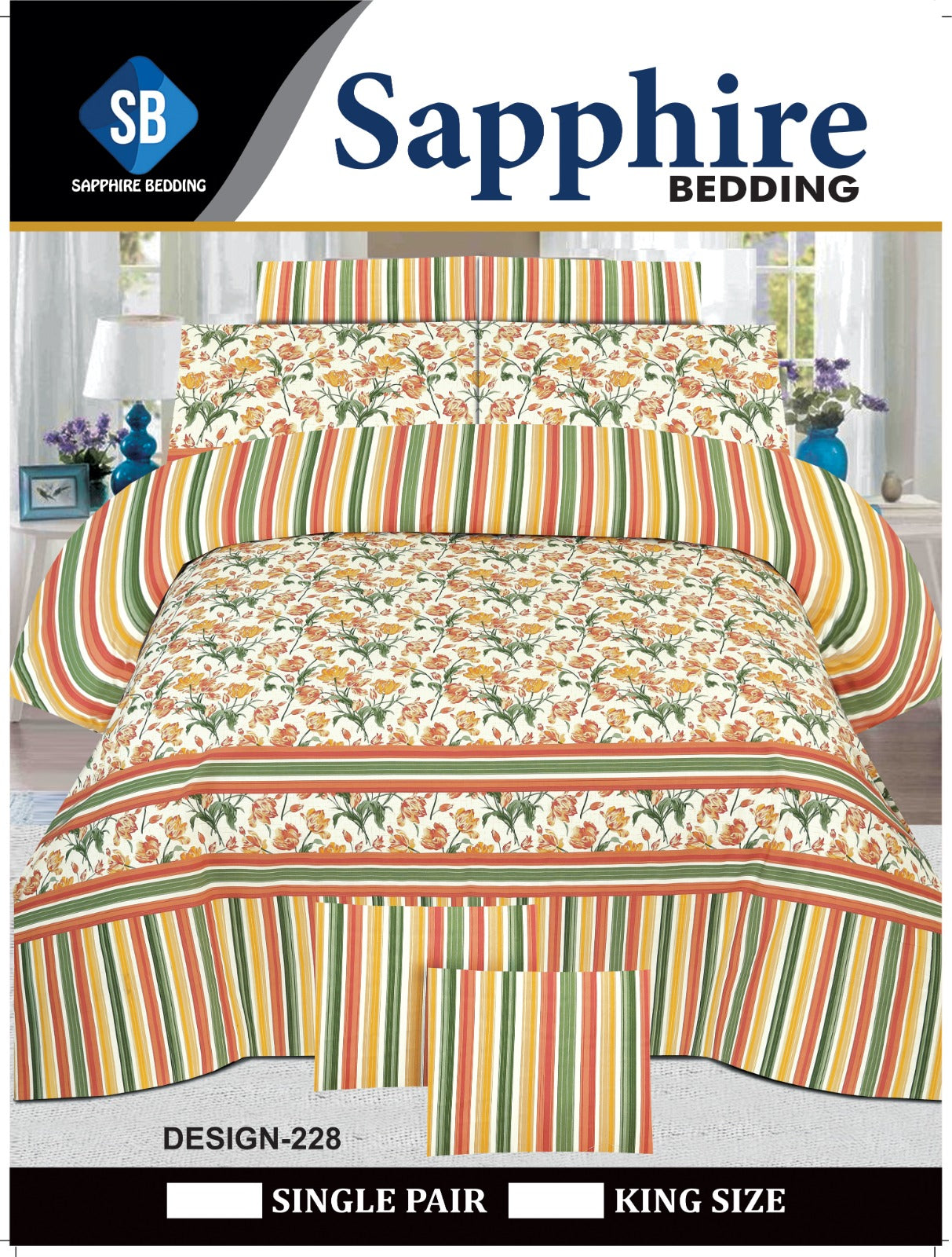 Sapphire Collection Pure Cotton Bed Sheet